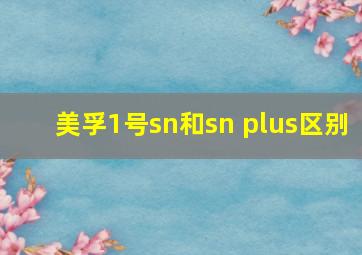 美孚1号sn和sn plus区别